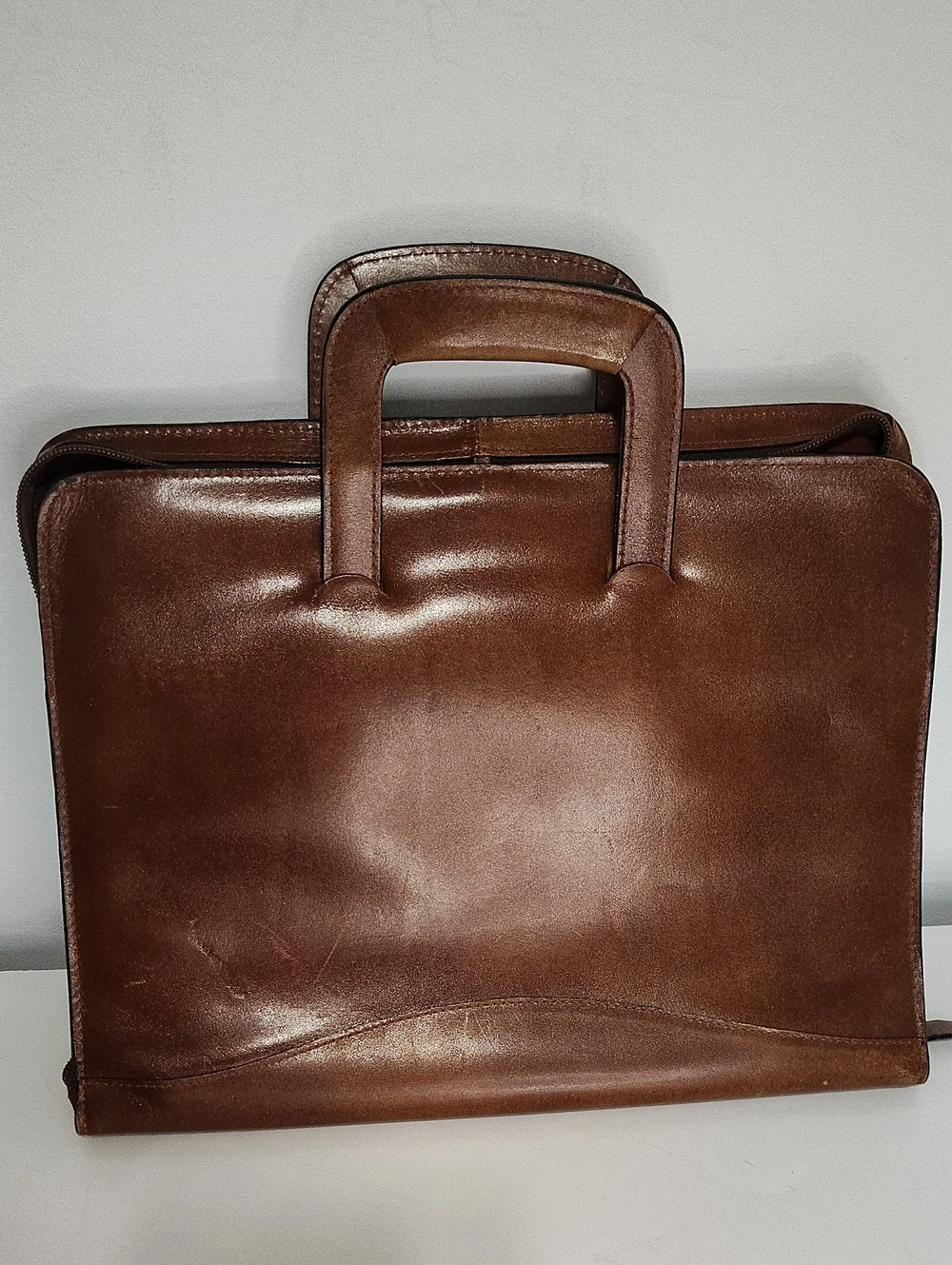 Vintage Classic Brown Leather Briefcase